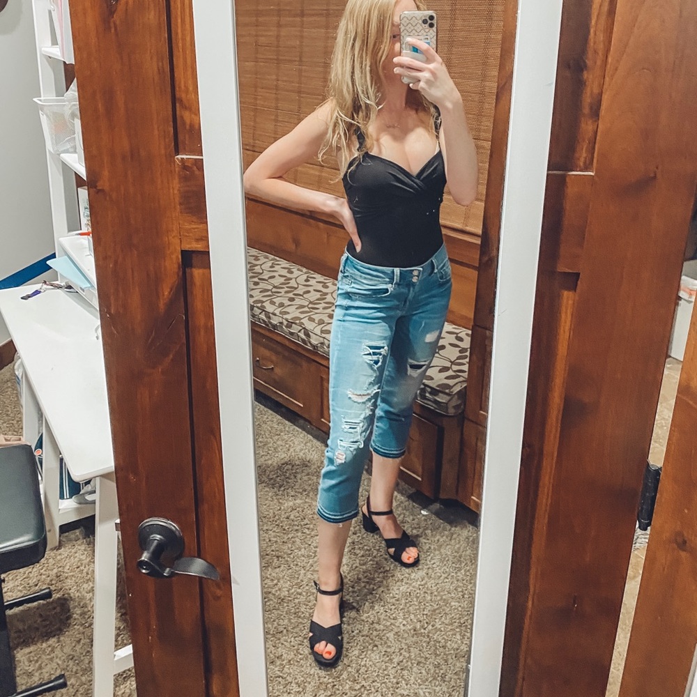 Ripped Denim Crops